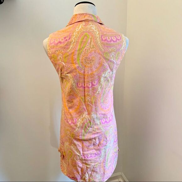 Vintage 1960s David Crystal Paisley Sheath Sz L - Picture 3 of 8